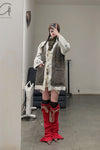 Vitelli leg cover FW22_LFT_002 dark red